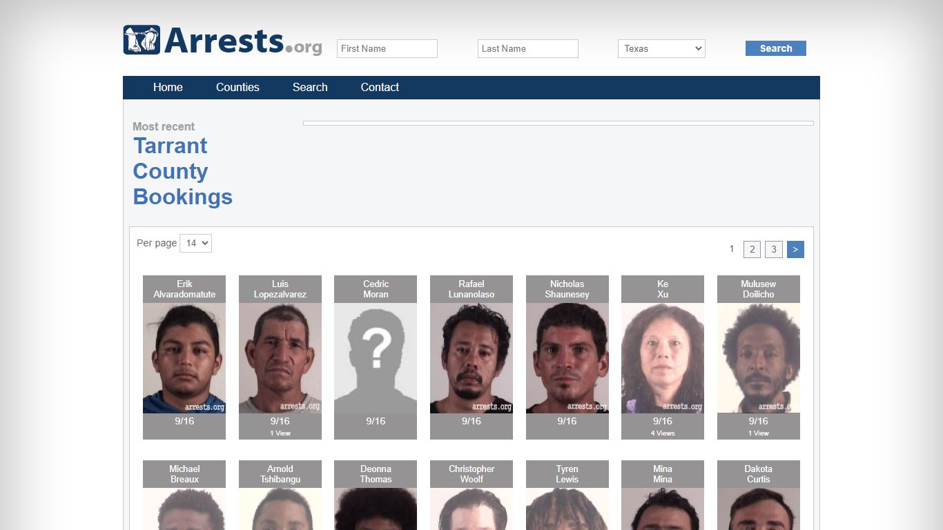 Tarrant County Arrests and Inmate Search